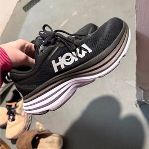 Hoka Women's Bondi 8 Black and White